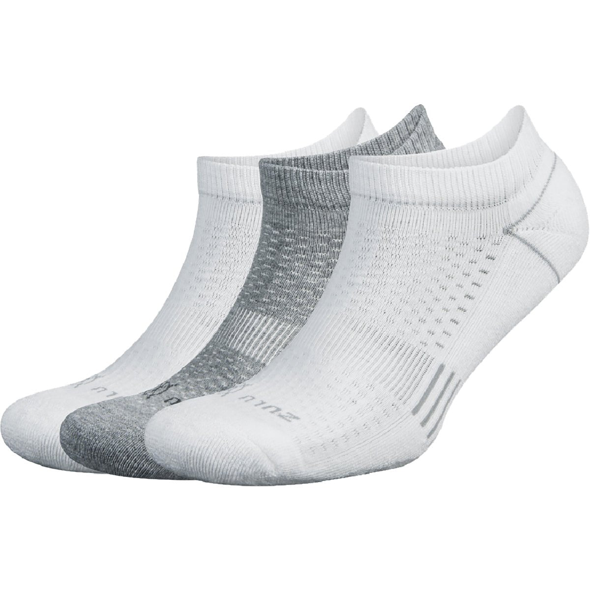 Balega Zulu No Show Running Socks 3 - Pack - White/Multi - Forza Sports