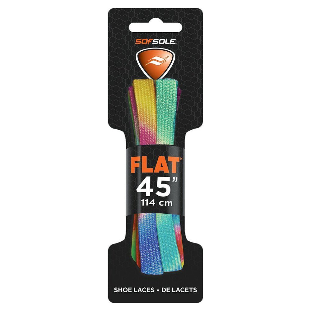 Sof Sole Athletic Neon Flat Shoe Laces - 45" - Rainbow - Forza Sports