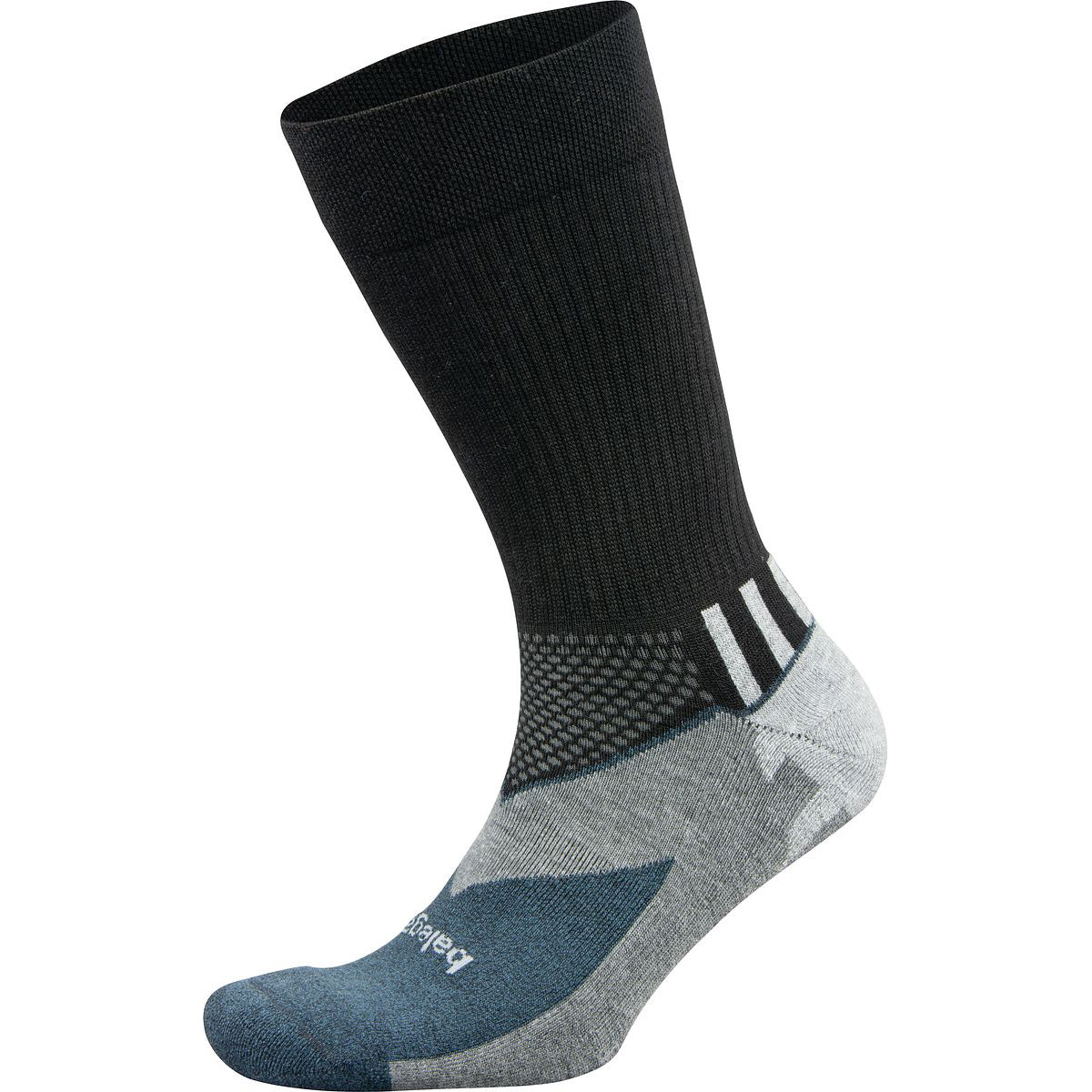 Balega Enduro Crew Running Socks - Black/Gray Heather - Forza Sports