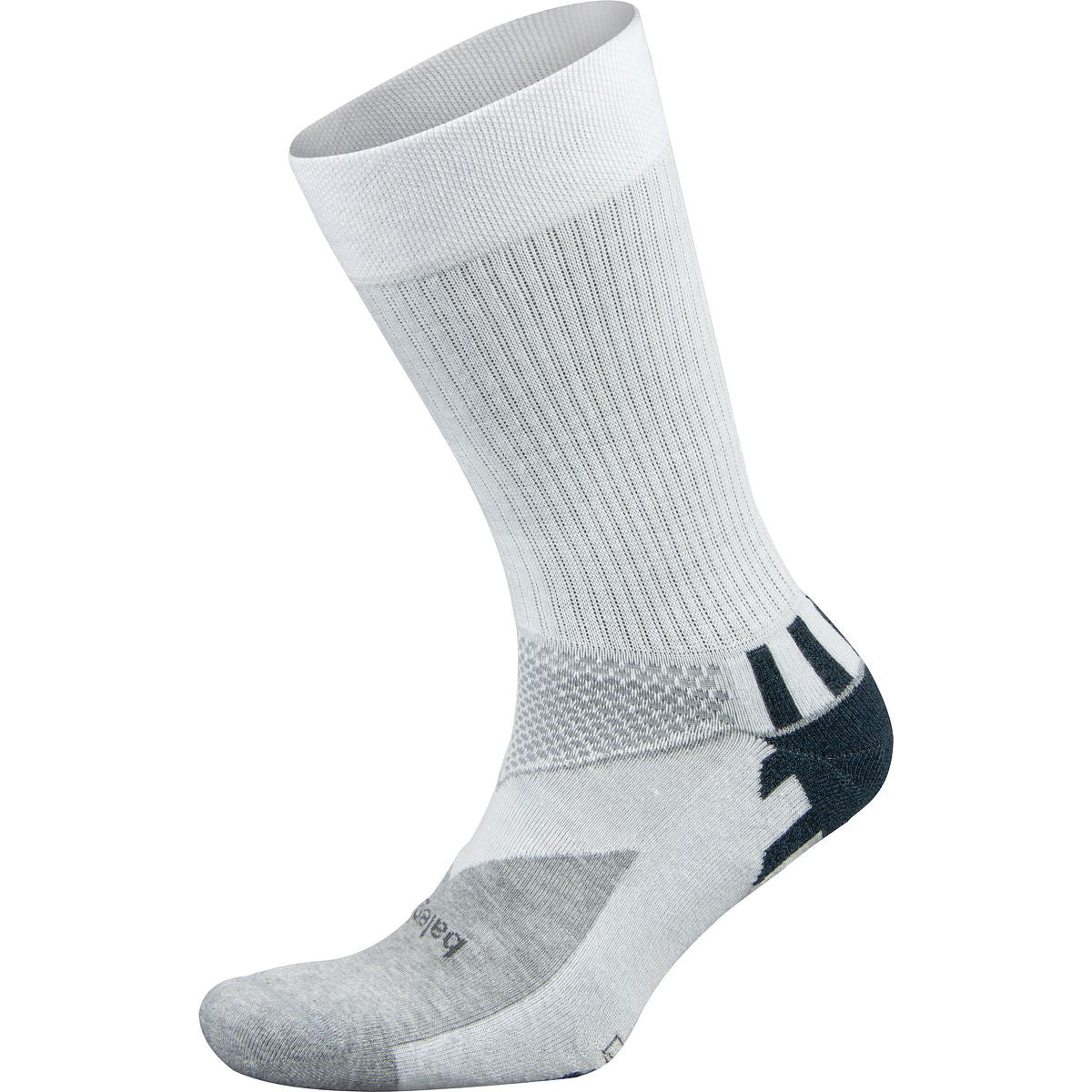 Balega Enduro Crew Running Socks - White/Gray Heather - Forza Sports