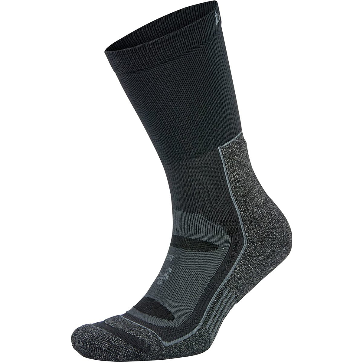 Balega Blister Resist Crew Running Socks - Gray/Black - Forza Sports
