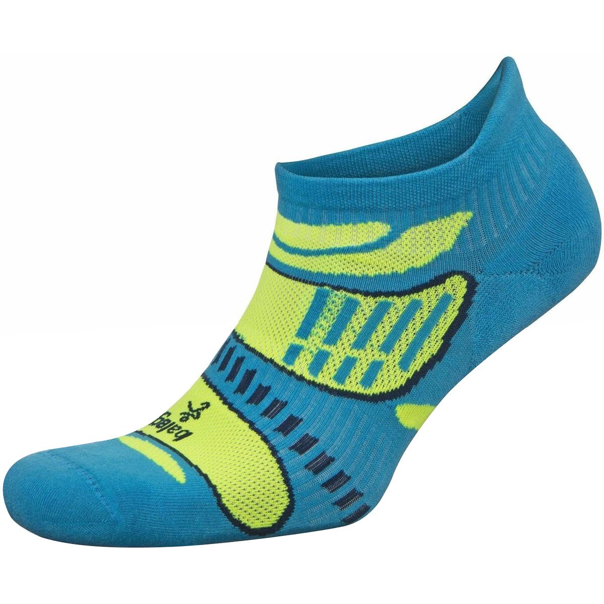 Balega UltraLight No Show Running Socks - French Blue/Lime - Forza Sports