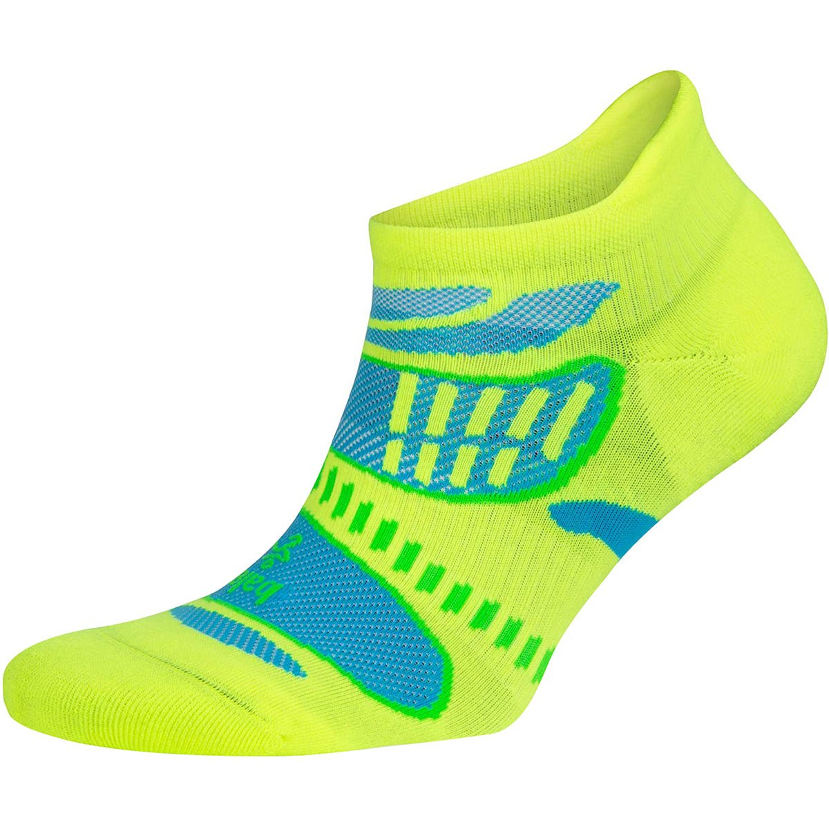 Balega UltraLight No Show Running Socks - Neon Lime/Ethereal Blue - Forza Sports