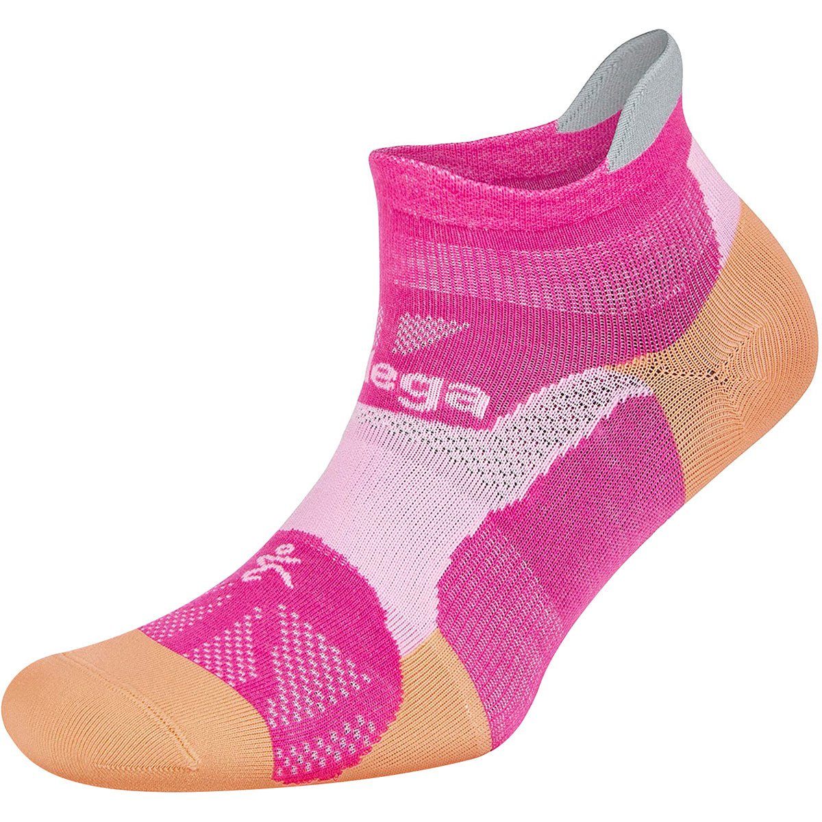 Balega Hidden Dry No Show Running Socks - Electric Pink/Peach - Forza Sports