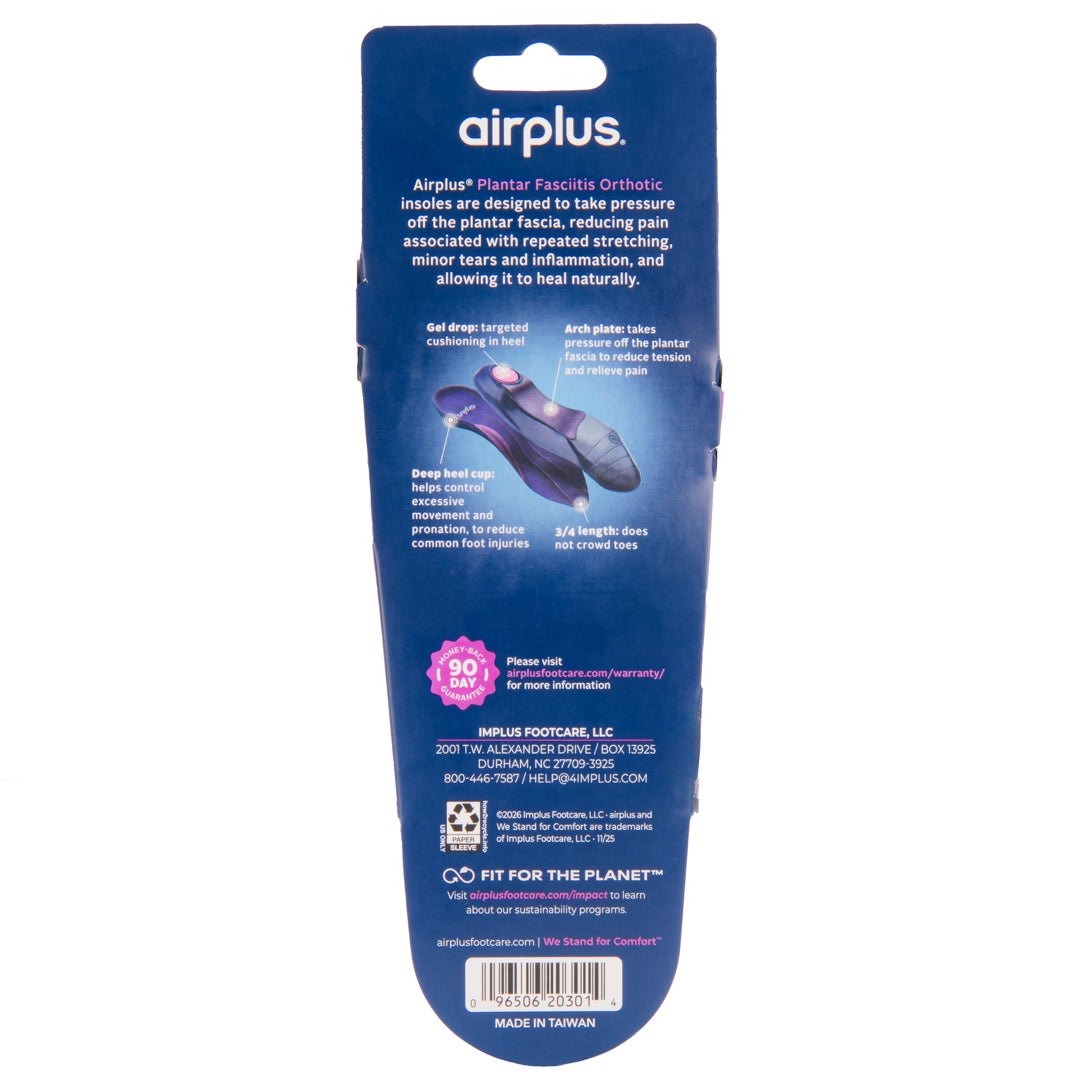 Airplus Plantar Fascia Orthotic Full Length Shoe Insoles - Forza Sports