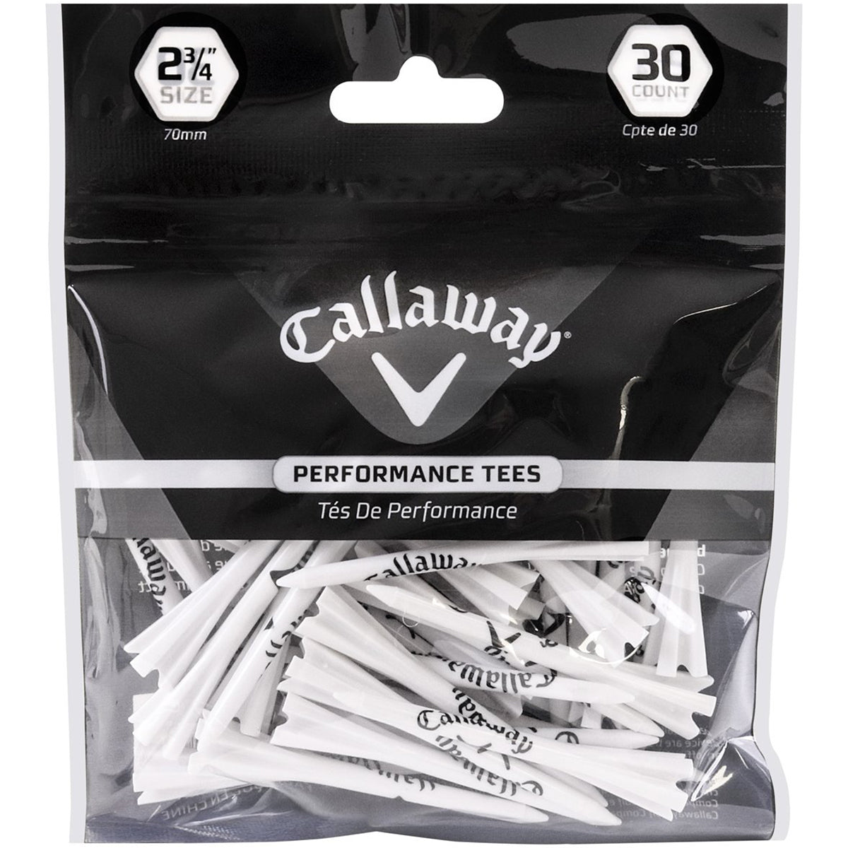 Callaway 2 3/4" Performance Golf Tees - 30 Pack - Forza Sports