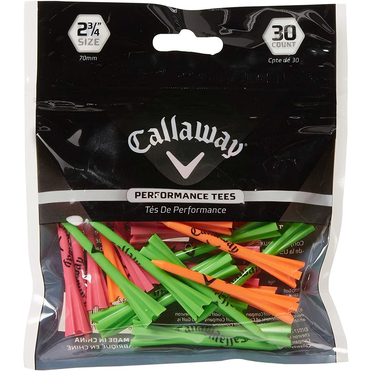 Callaway 2 3/4" Performance Golf Tees - 30 Pack - Forza Sports
