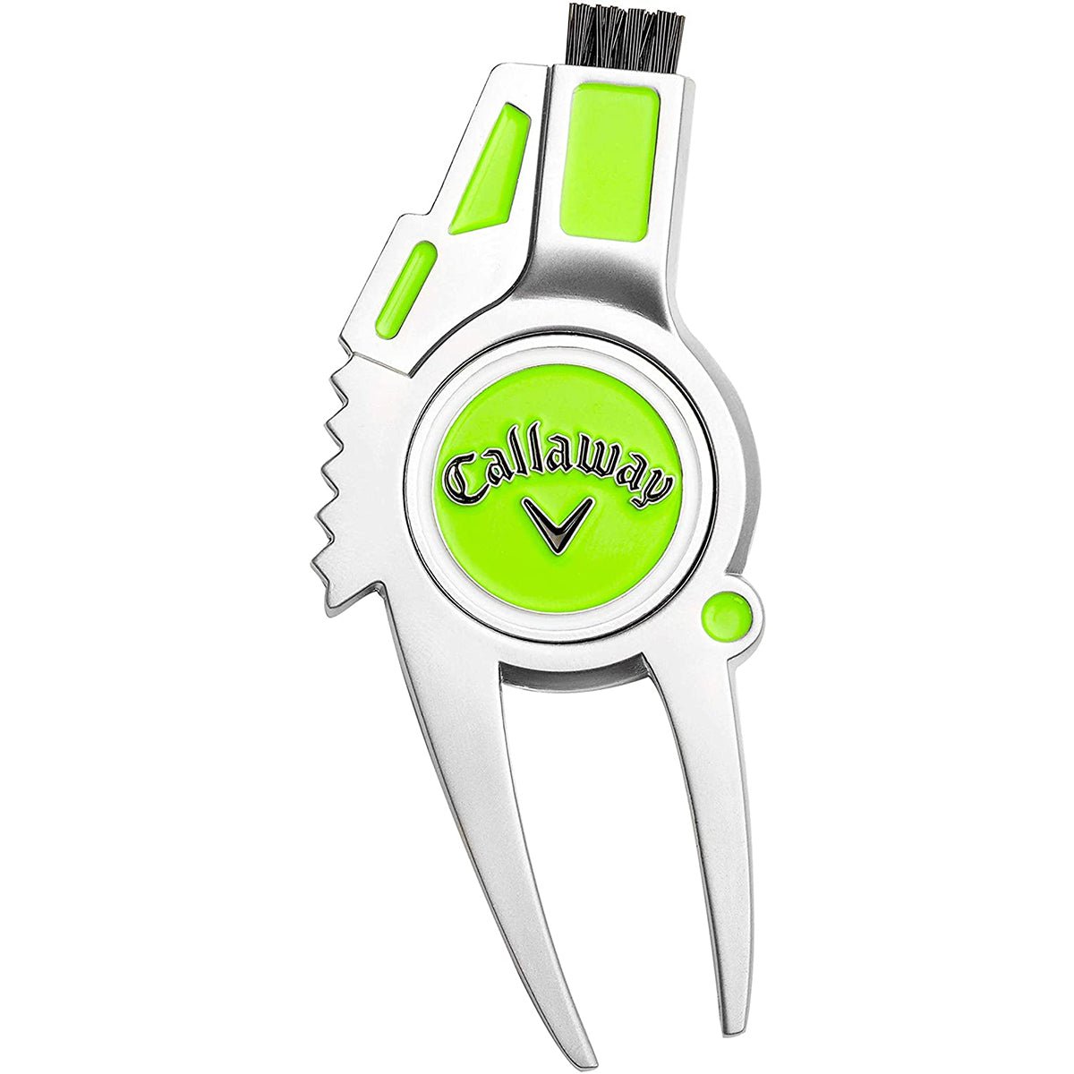 Callaway golf divot repair tool with green accents on a white background