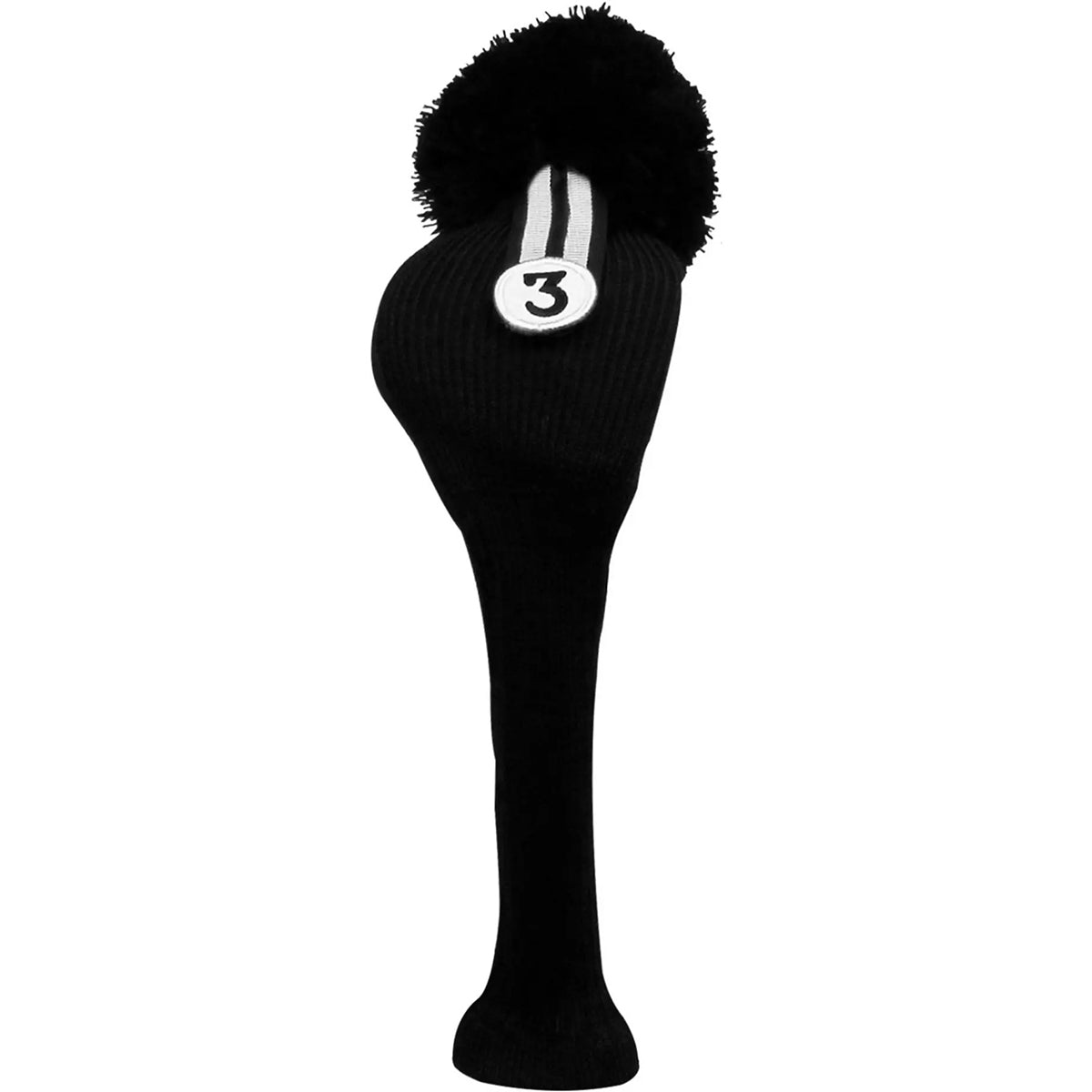 IZZO Vintage Knitted Golf Club Headcover - Black - Forza Sports