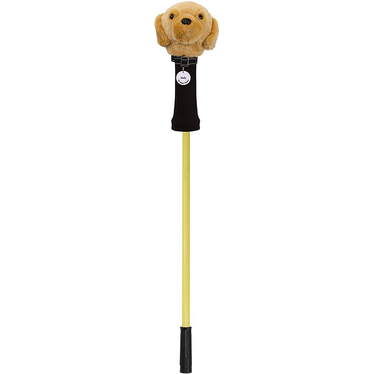 Golf ball retriver club head cover with a dog design on a white background