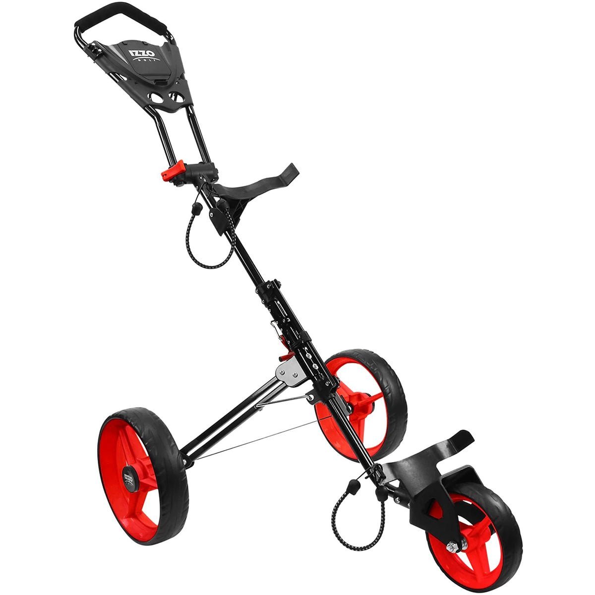 Izzo Golf Rover II 3 - Wheel Push Cart - Black - Forza Sports