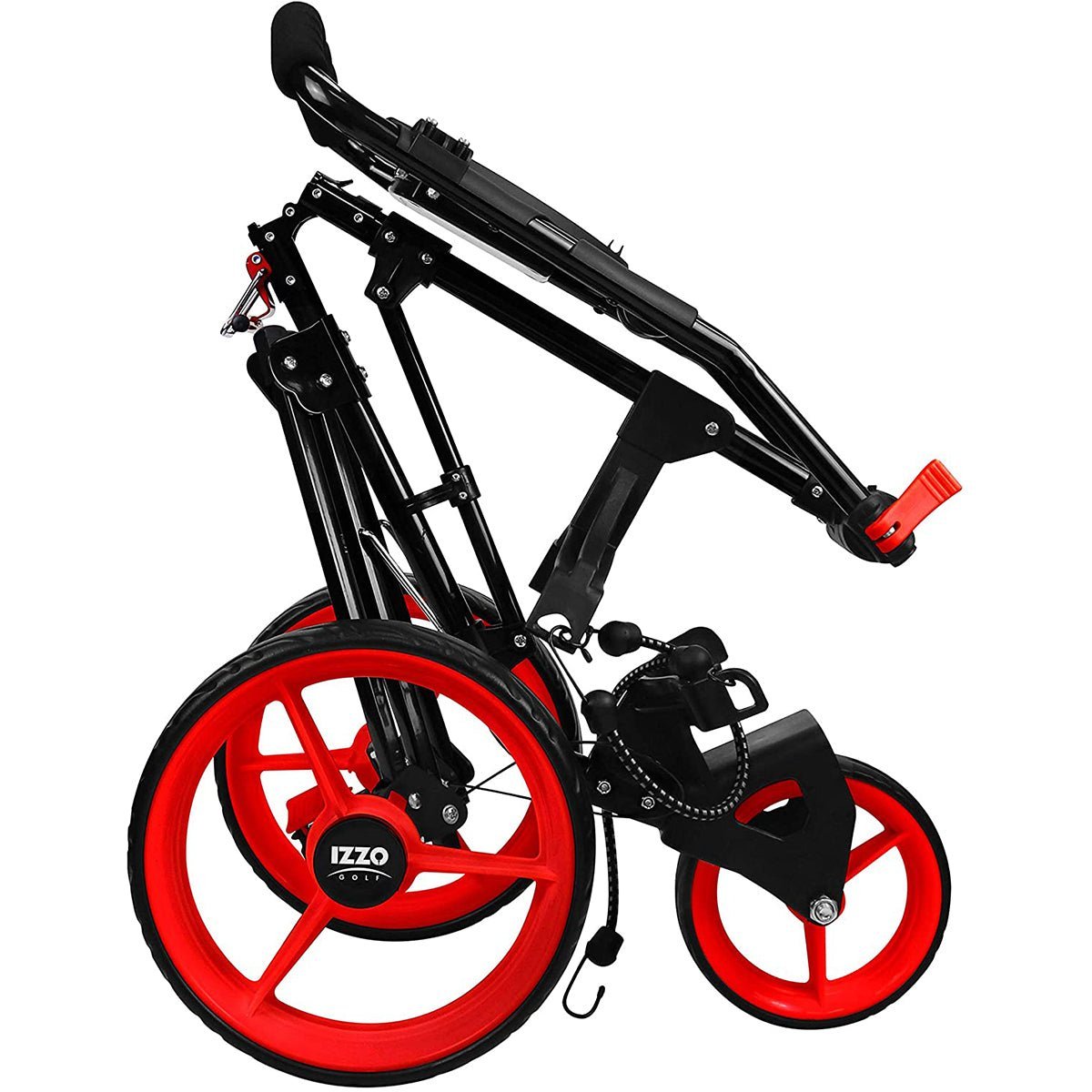 Izzo Golf Rover II 3 - Wheel Push Cart - Black - Forza Sports