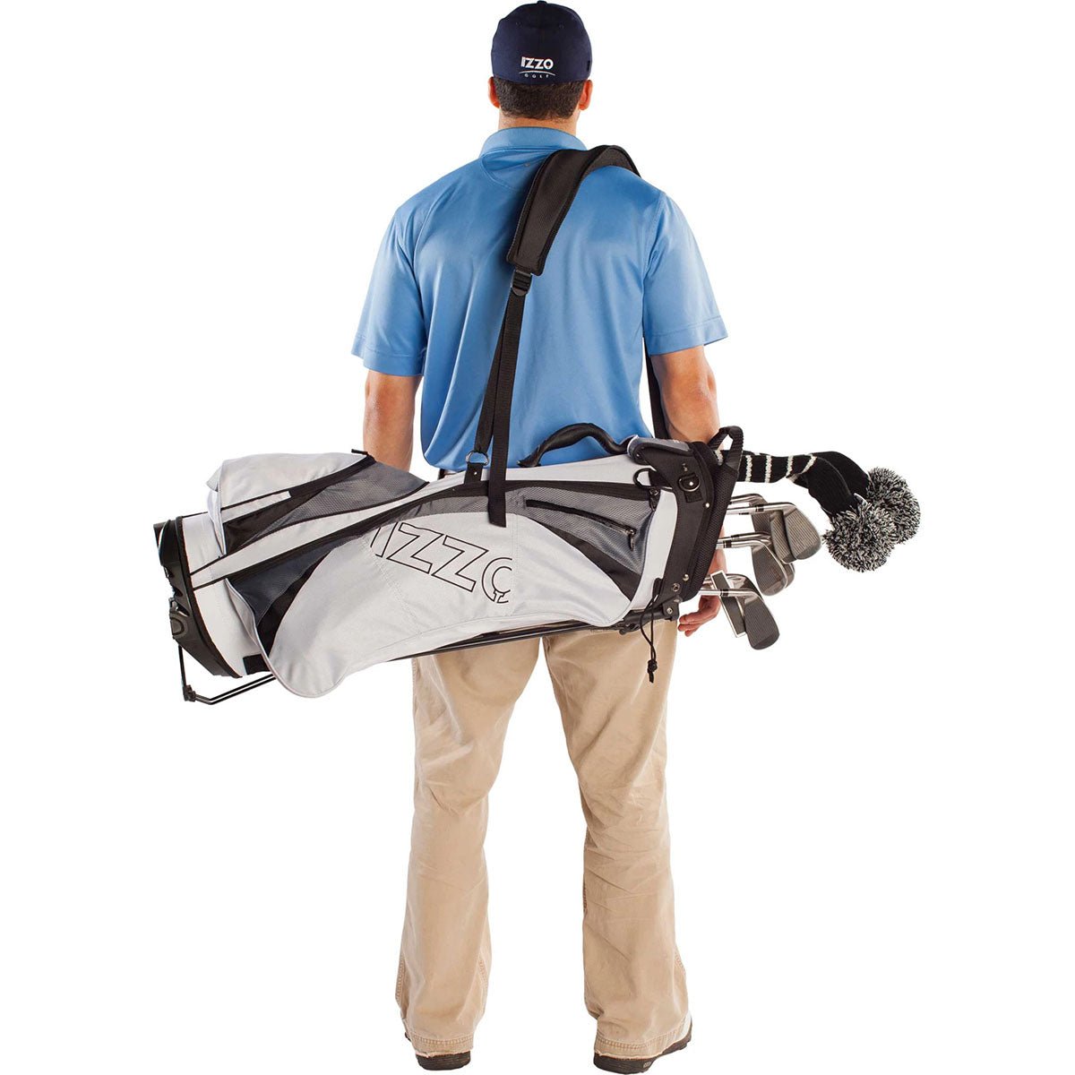IZZO Sidewinder Speaker Strap for Golf Club Bags - Black - Forza Sports