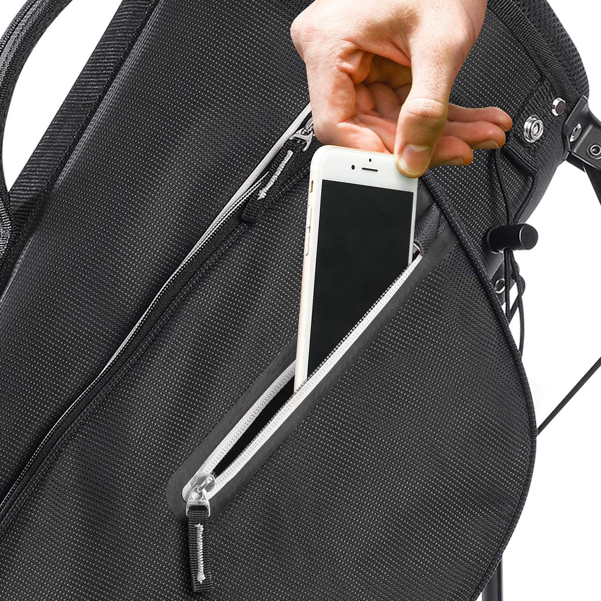 Izzo Golf Ultra - Lite Stand Bag - Black - Forza Sports