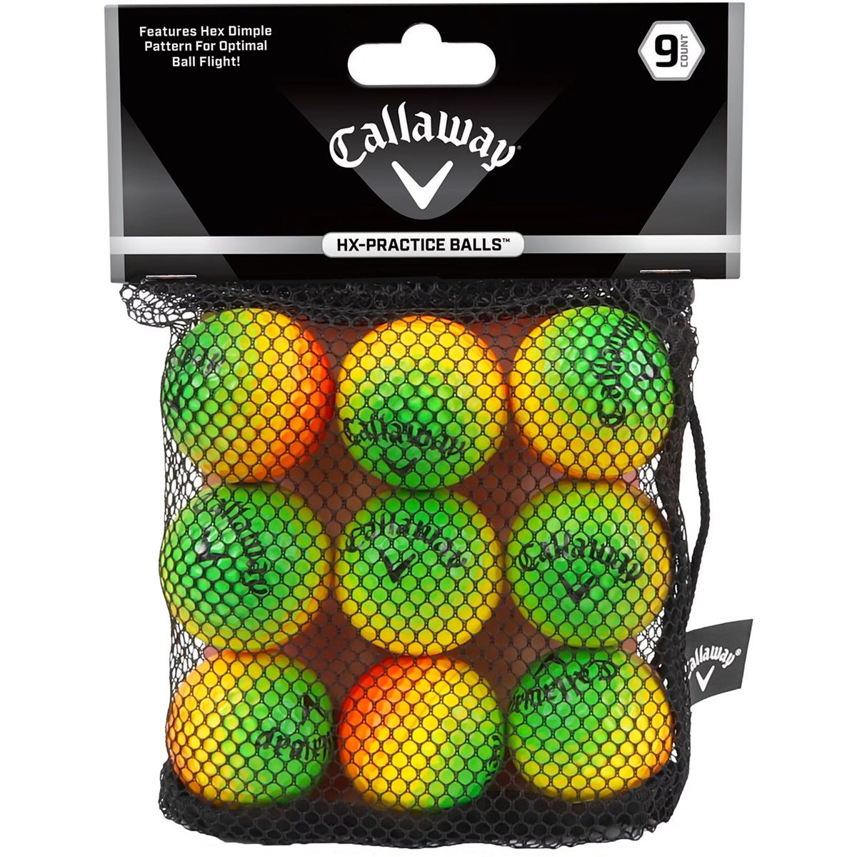 Callaway HX Soft Flight Practice Golf Balls - 9 - Pack - Multicolor - Forza Sports