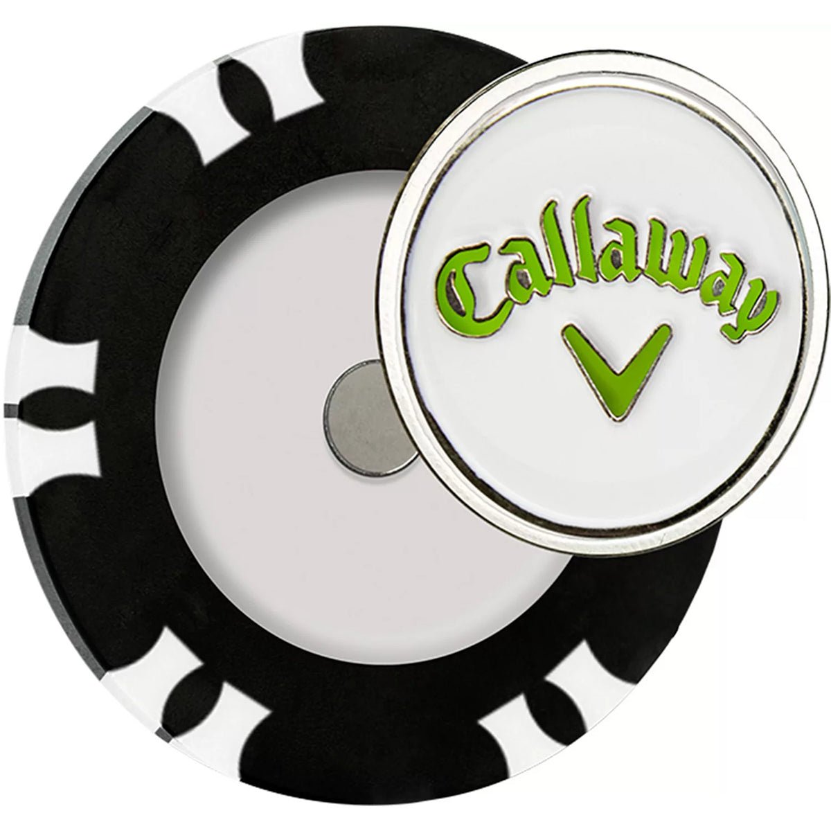 Callaway Dual - Mark Poker Chip Golf Ball Marker - 3 - Pack - Black/White - Forza Sports