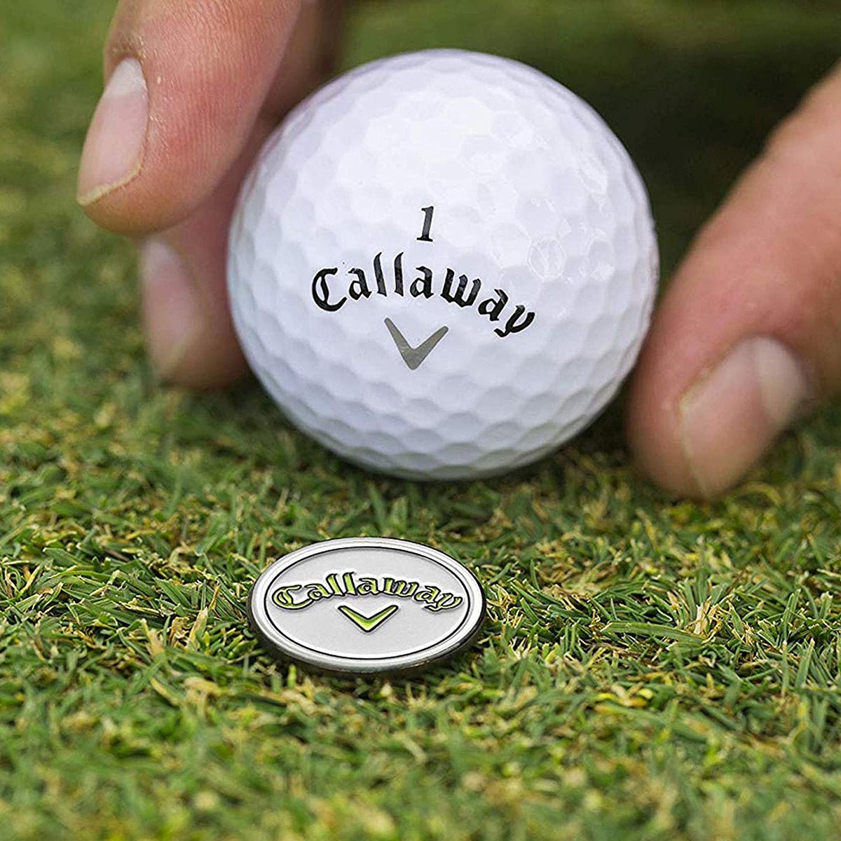 Callaway Dual - Mark Poker Chip Golf Ball Marker - 3 - Pack - Black/White - Forza Sports