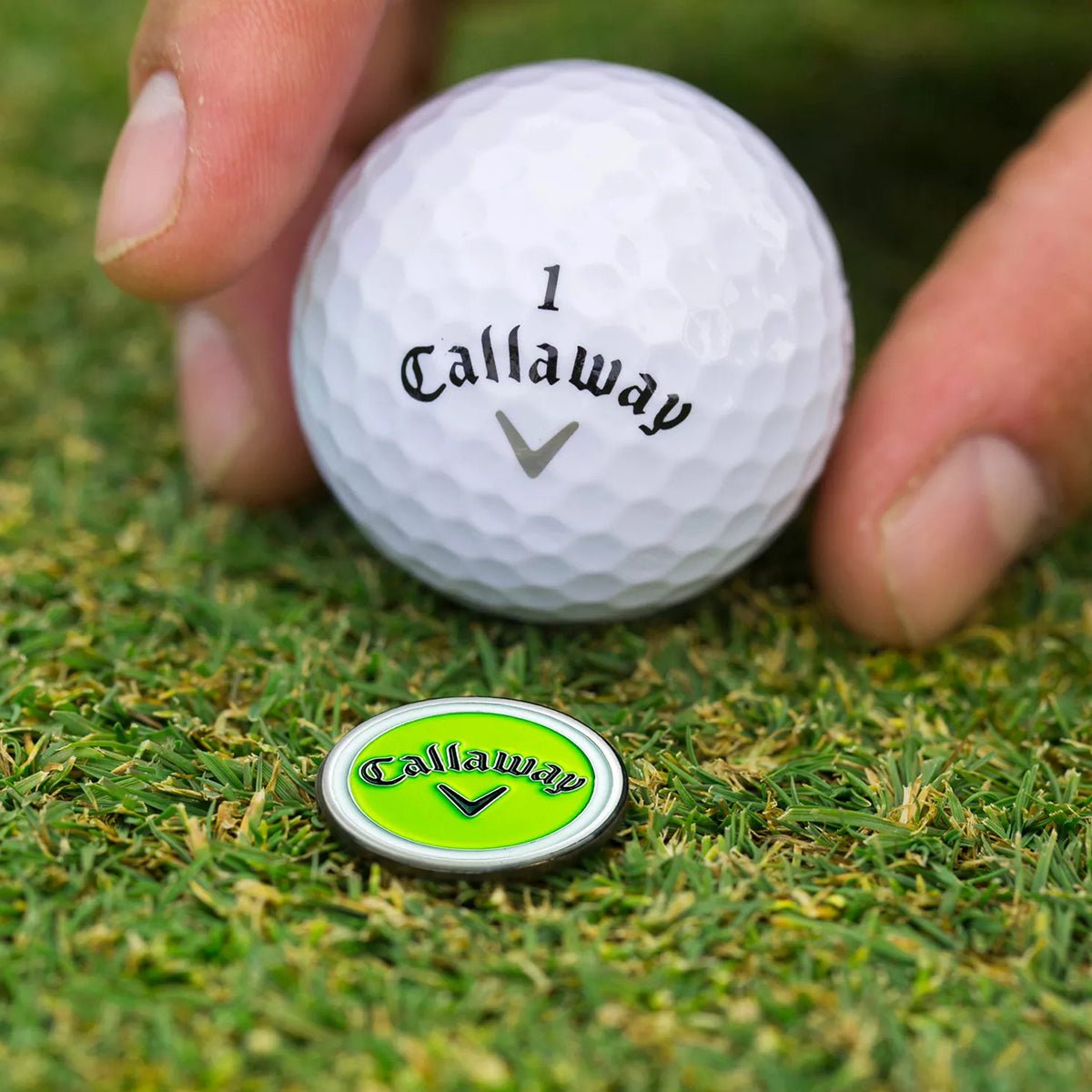 Callaway Dual - Mark Poker Chip Golf Ball Marker - 3 - Pack - Black/White - Forza Sports
