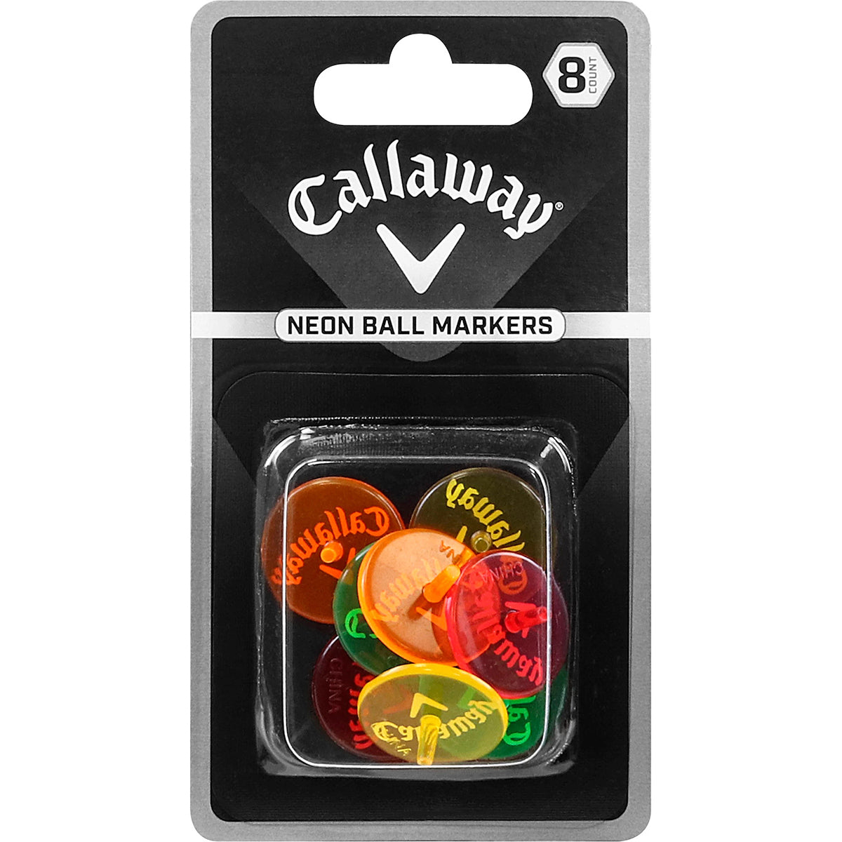 Callaway Neon Golf Ball Markers - 8-Pack - Multicolor Callaway