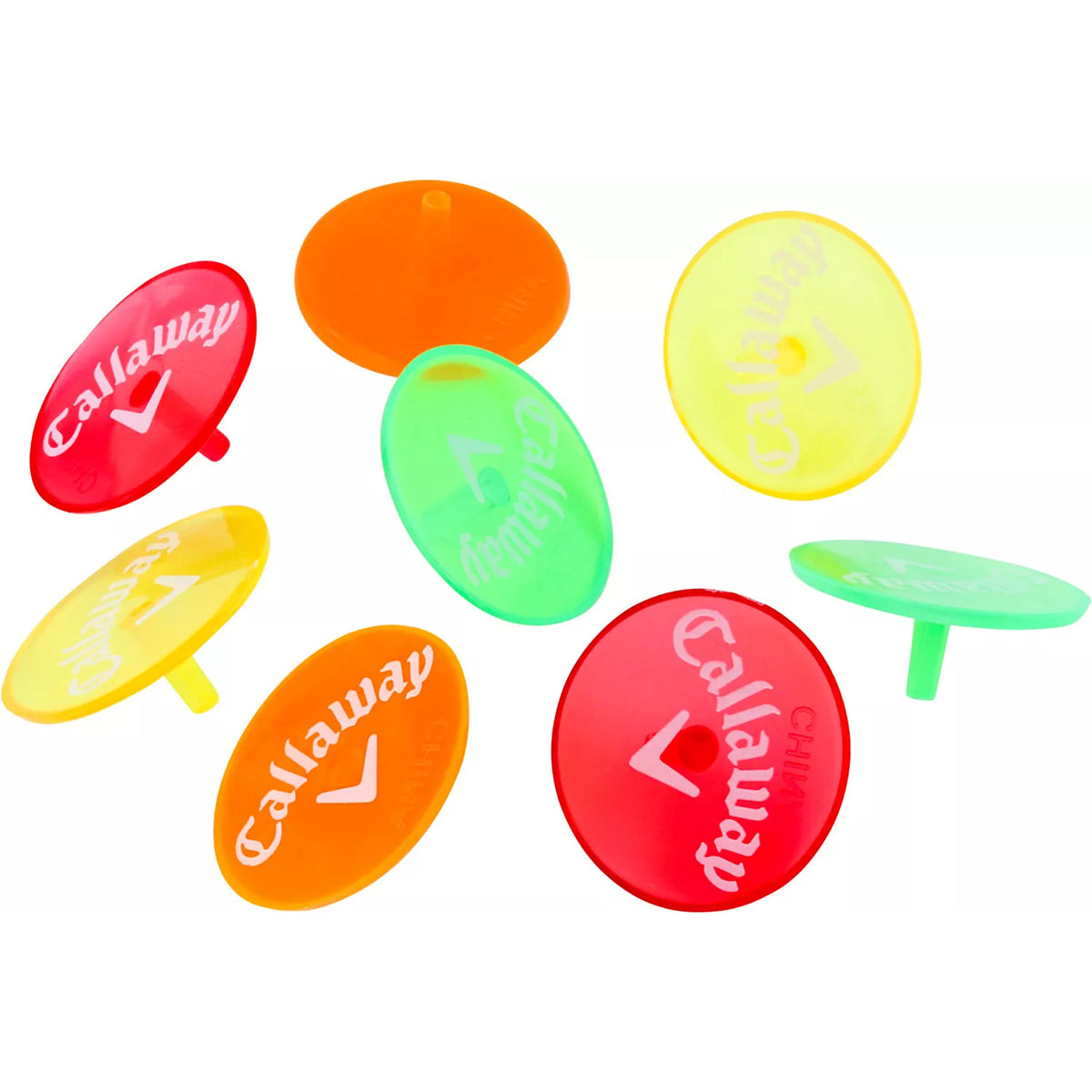 Callaway Neon Golf Ball Markers - 8-Pack - Multicolor Callaway