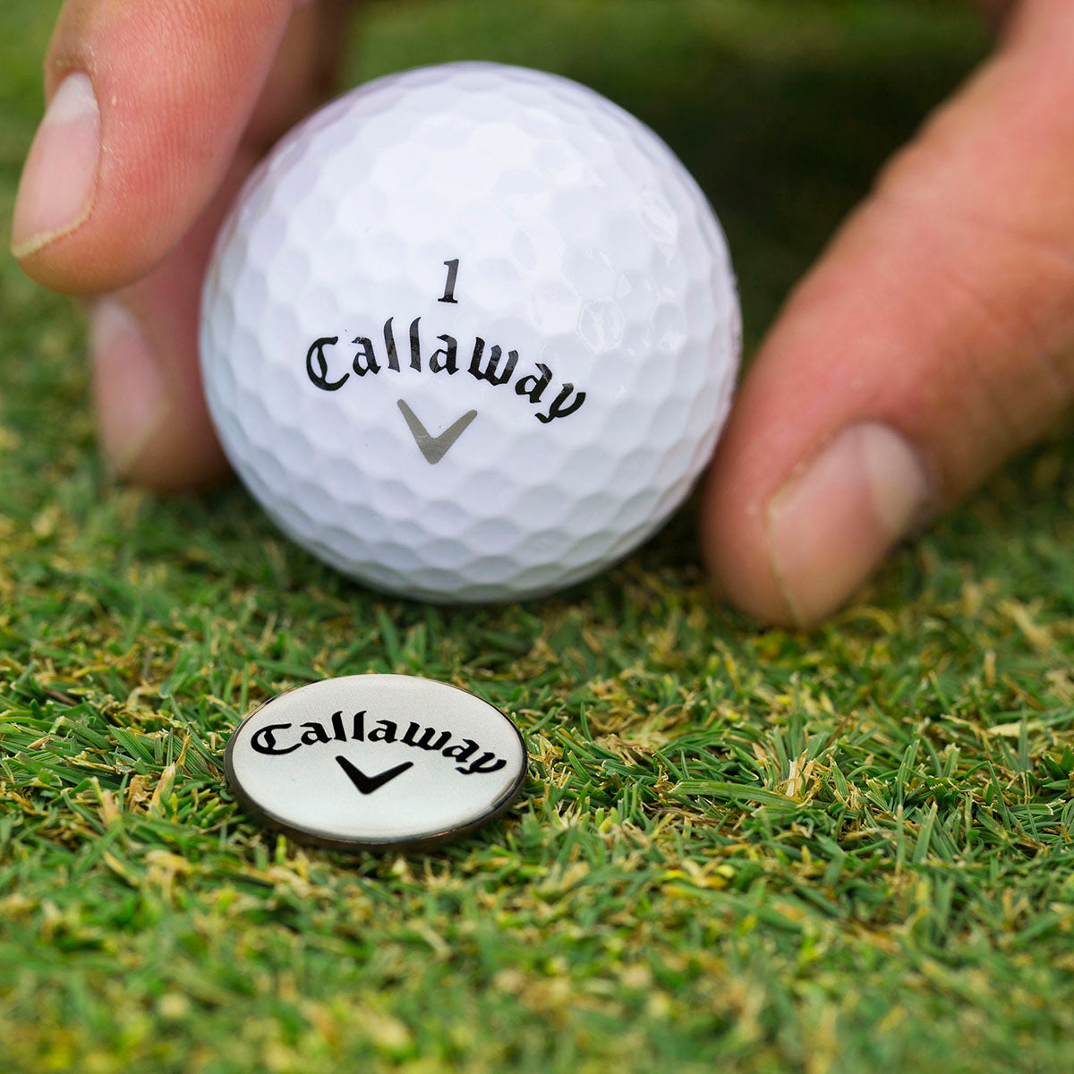 Callaway Divot Repair Tool and Golf Ball Marker - Silver Callaway