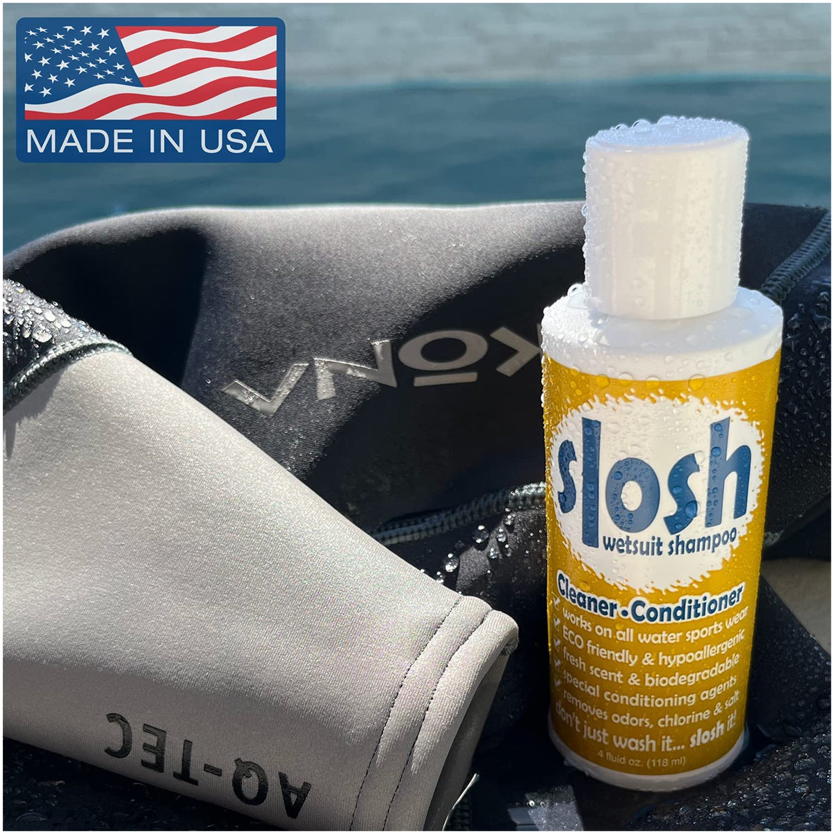 JAWS 32 oz. Slosh Wetsuit Shampoo for Water Sports and Gear - Forza Sports