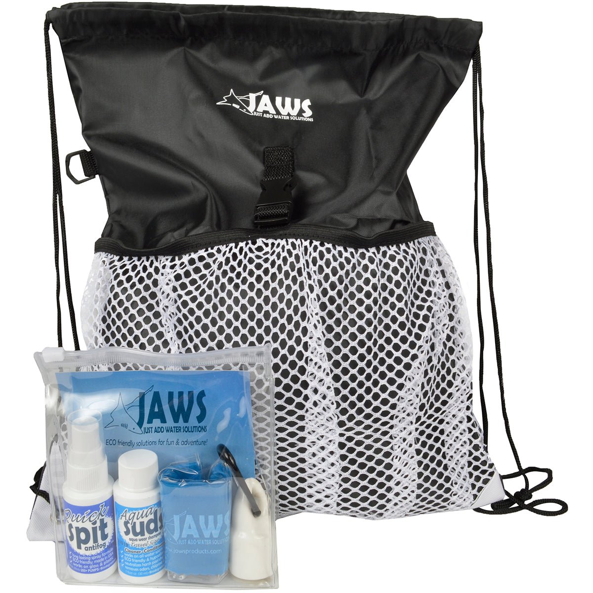 JAWS QuickPACK Drawstring Organizing Backpack with SwimPack Aquatic Care Kit - Forza Sports