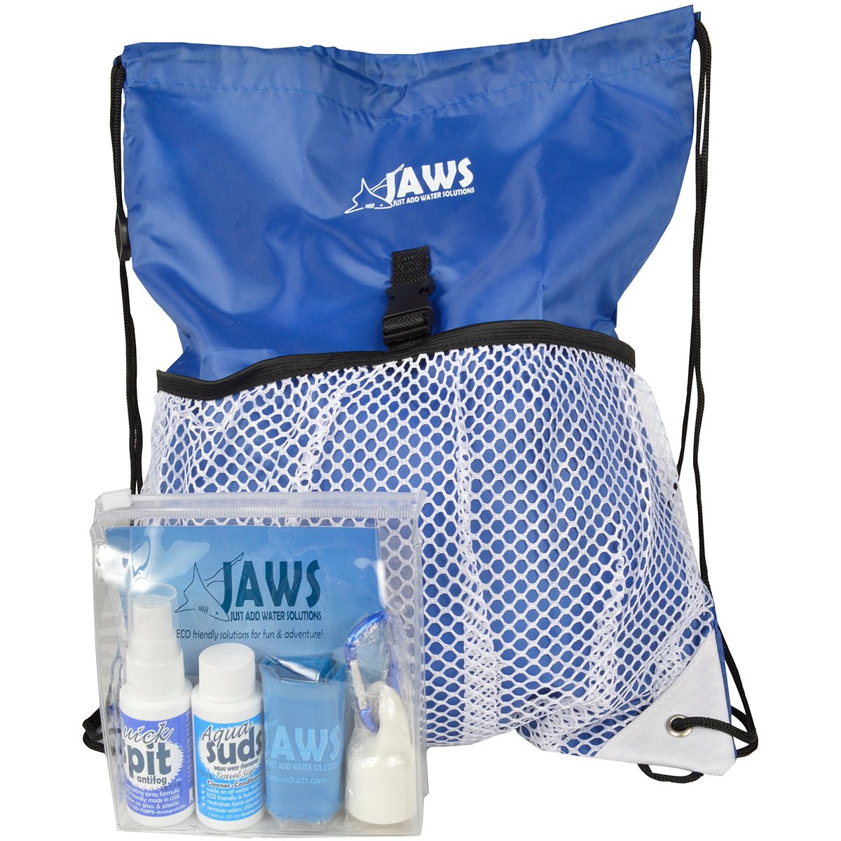 JAWS QuickPACK Drawstring Organizing Backpack with SwimPack Aquatic Care Kit - Forza Sports