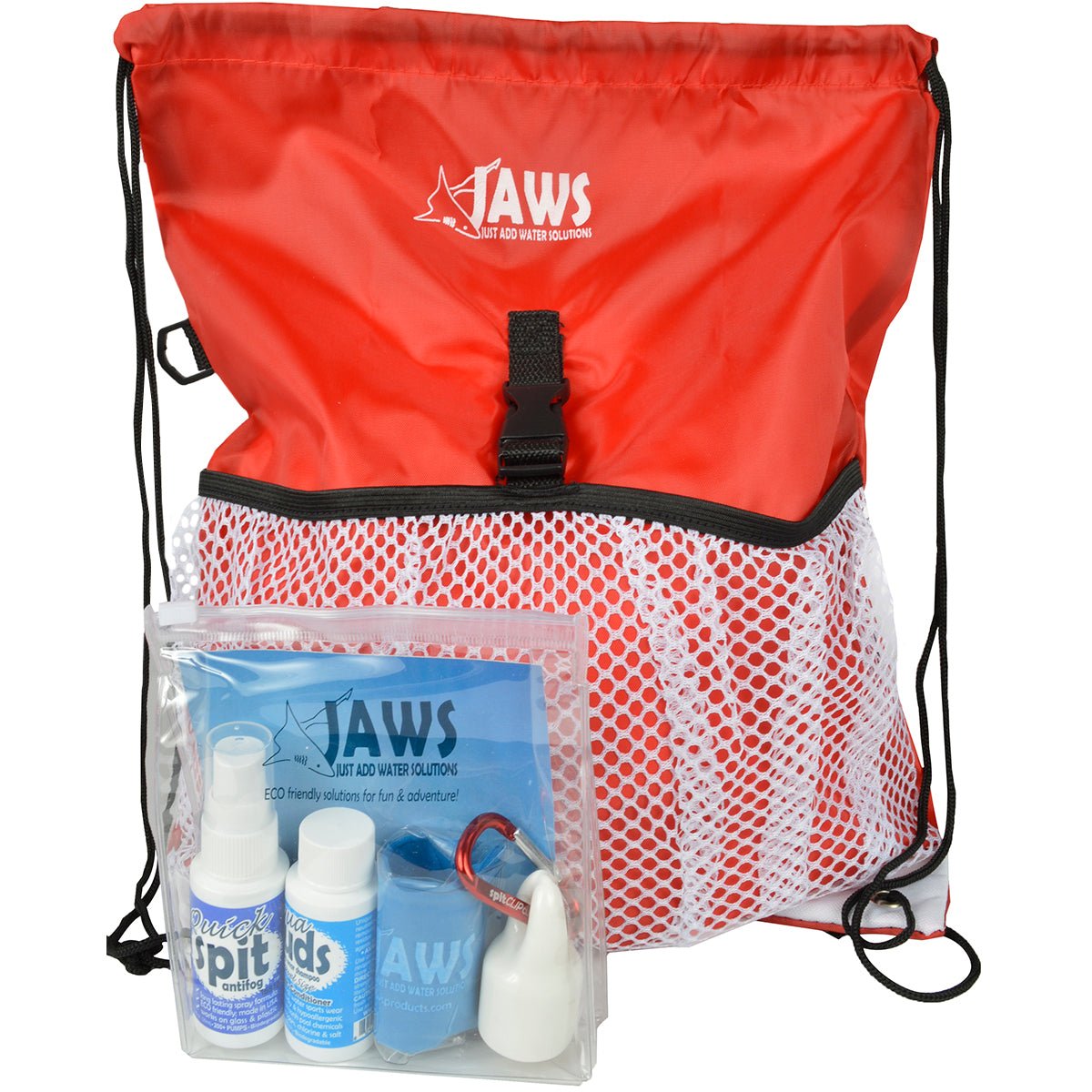 JAWS QuickPACK Drawstring Organizing Backpack with SwimPack Aquatic Care Kit - Forza Sports