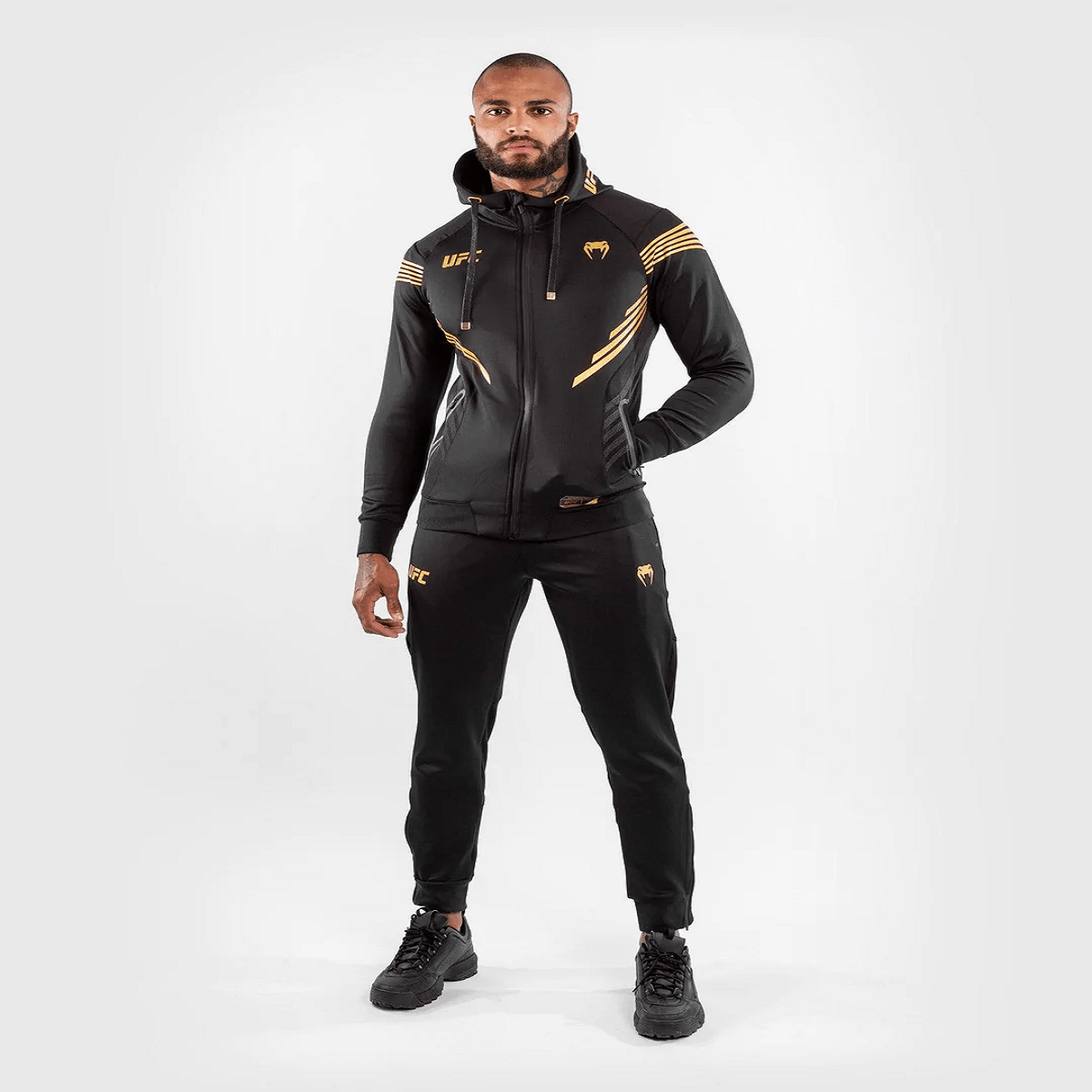 Venum UFC Authentic Fight Night Walkout Jogger Pants - Black/Gold - Forza Sports