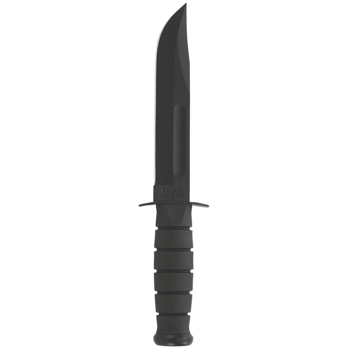 KA - BAR 7" Fixed Blade Full - Size Straight Edge Utility Knife w/ Sheath - Black - Forza Sports