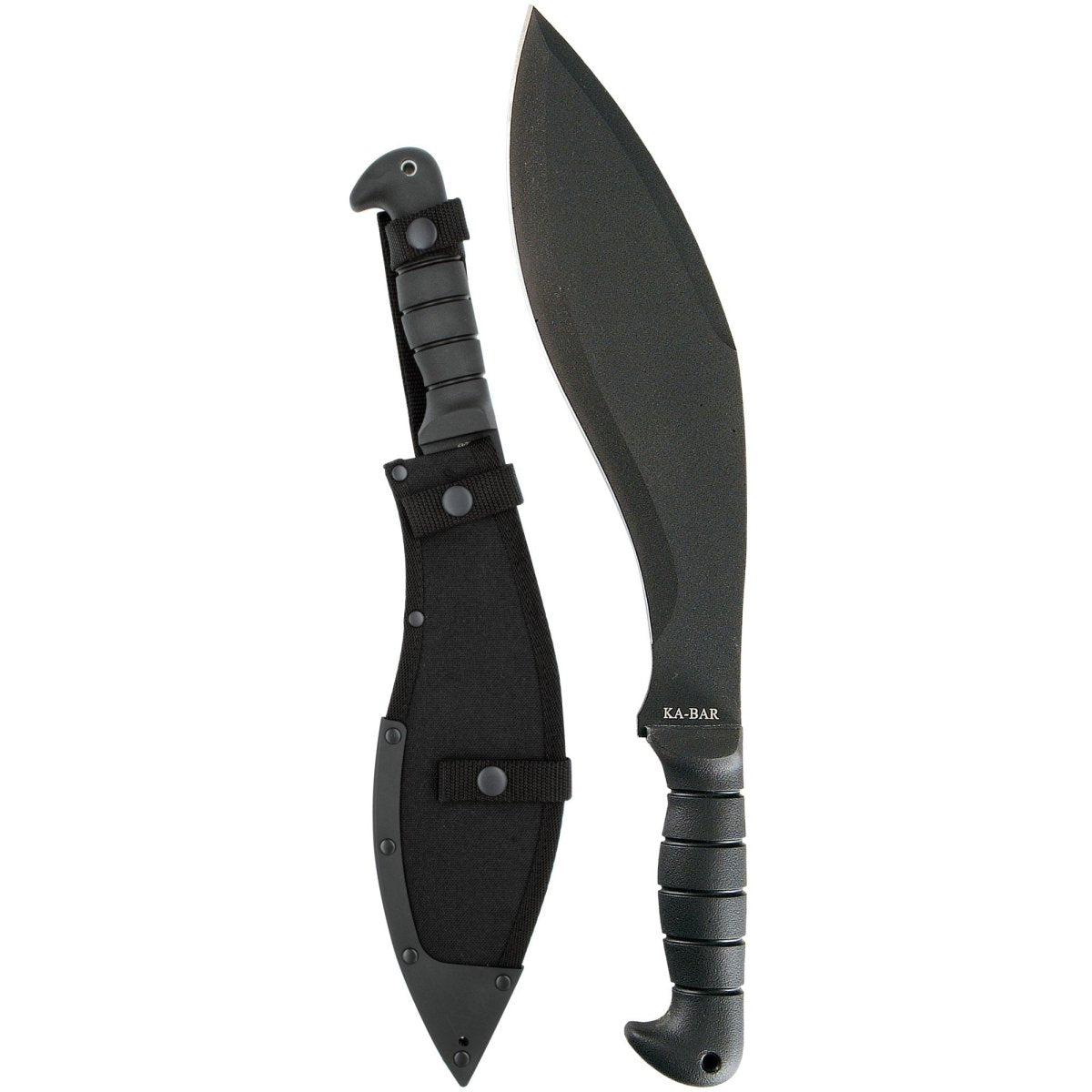 KA - BAR 11.5" Fixed Blade Kukri Machete w/ Sheath - Black - Forza Sports