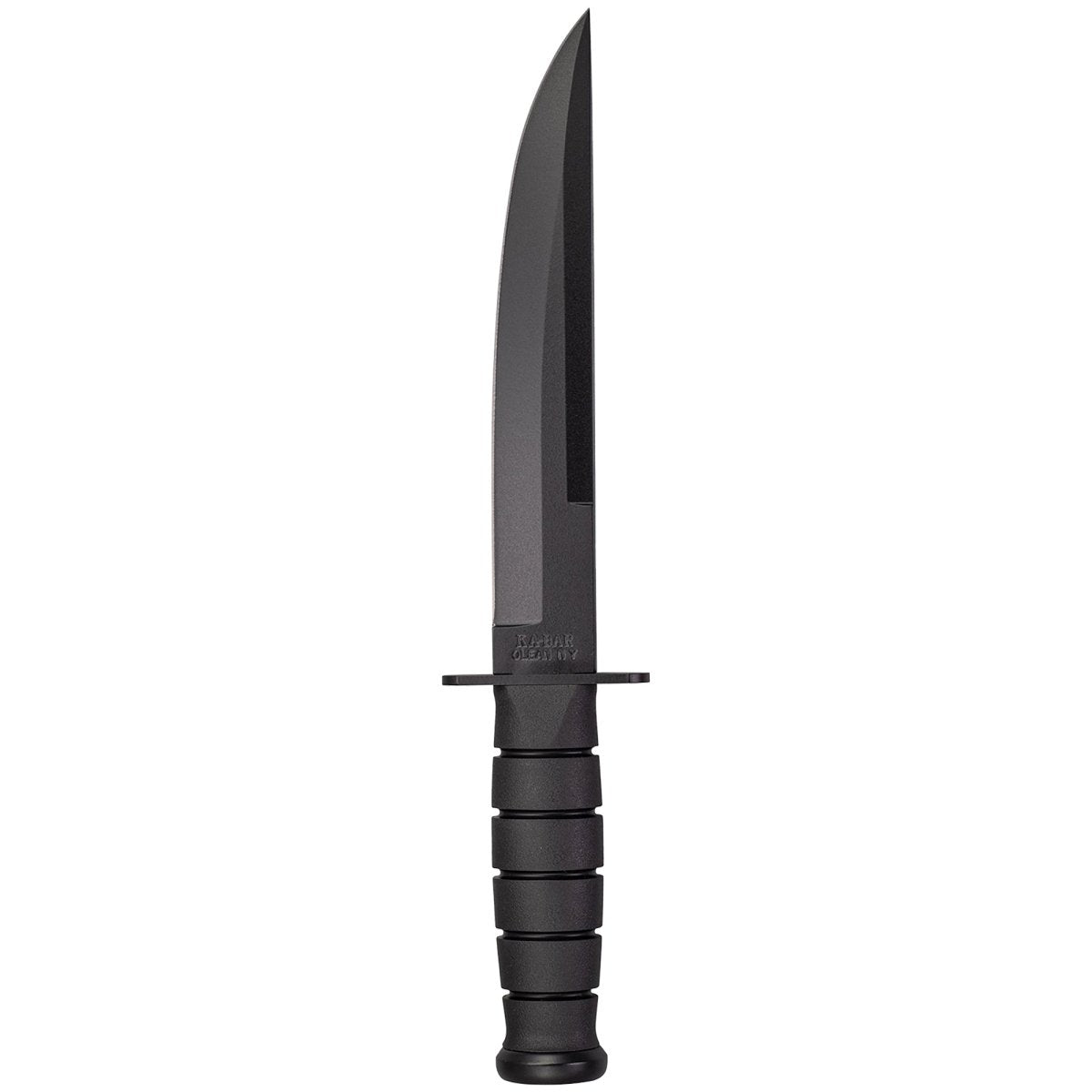 KA - BAR 8" Fixed Blade Modified Tanto Knife w/ Sheath - Black - Forza Sports