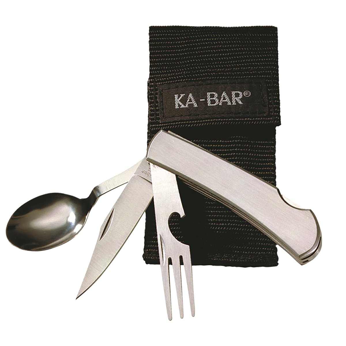 KA - BAR Original HOBO Portable Fork, Knife and Spoon with Carrying Case - Forza Sports
