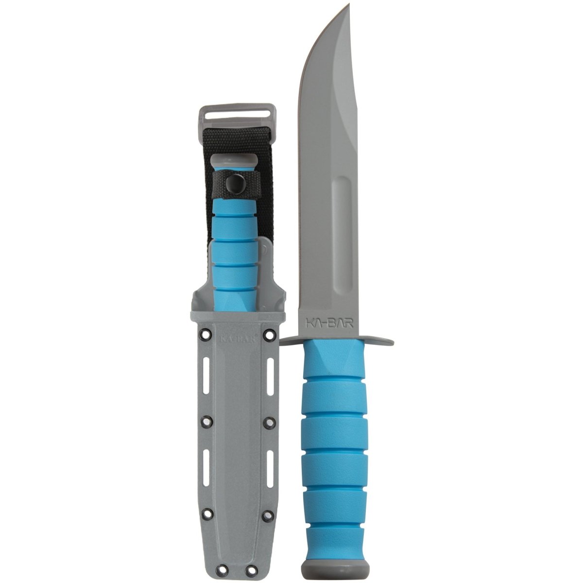 KA - BAR 7" Straight Edge Fixed Blade SPACE - BAR Utility Knife w/ Sheath - Blue - Forza Sports
