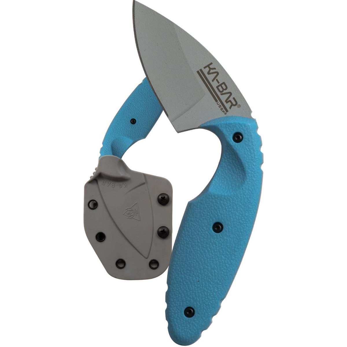 KA - BAR 2.313" Fixed Blade TDI Astro MP Knife w/ Sheath and Belt Clip - Astro Blue - Forza Sports