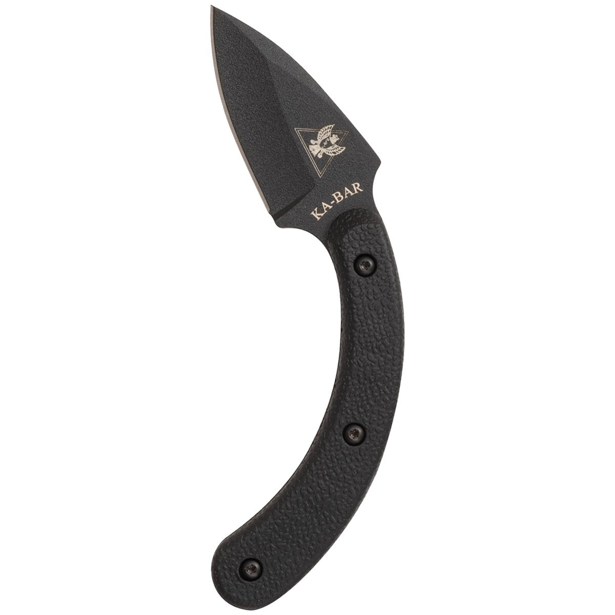 KA - BAR 1.875" Fixed Blade Knife w/ Sheath and Clip - Black - Forza Sports