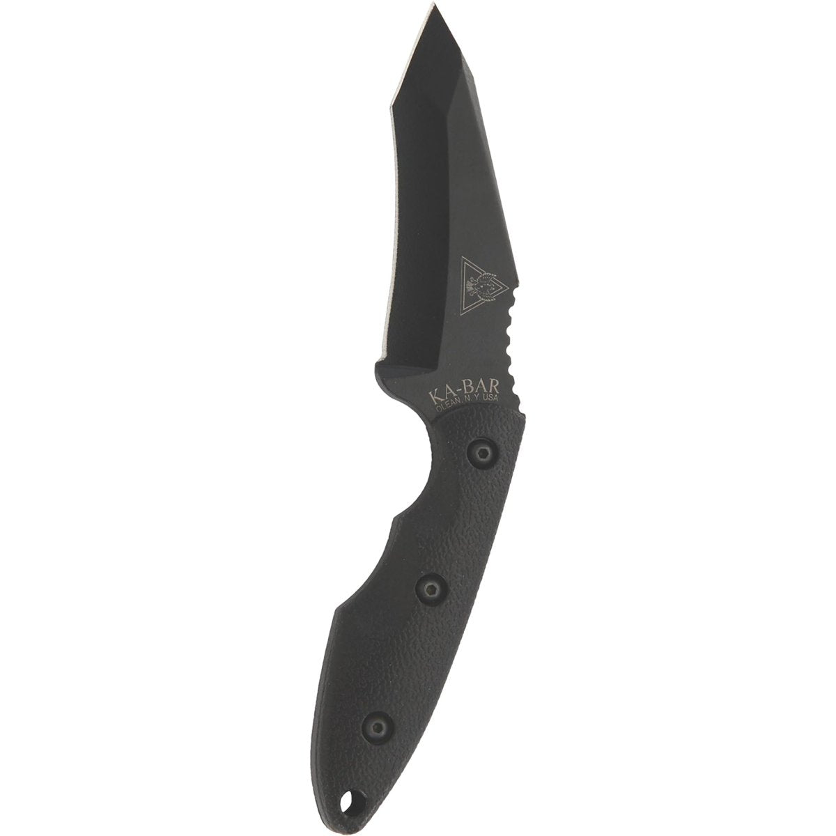 KA - BAR 3.563" Fixed Blade TDI/Hinderer Hell Fire Knife w/ Sheath and Clip - Black - Forza Sports