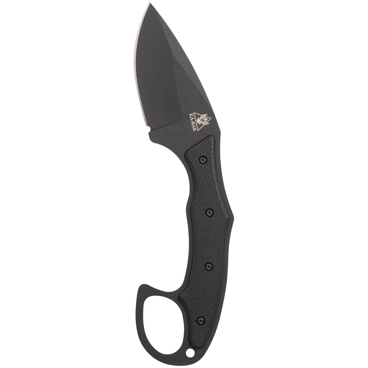 KA - BAR 3.1875" Fixed Blade TDI Pocket Strike Knife w/ Sheath - Black - Forza Sports