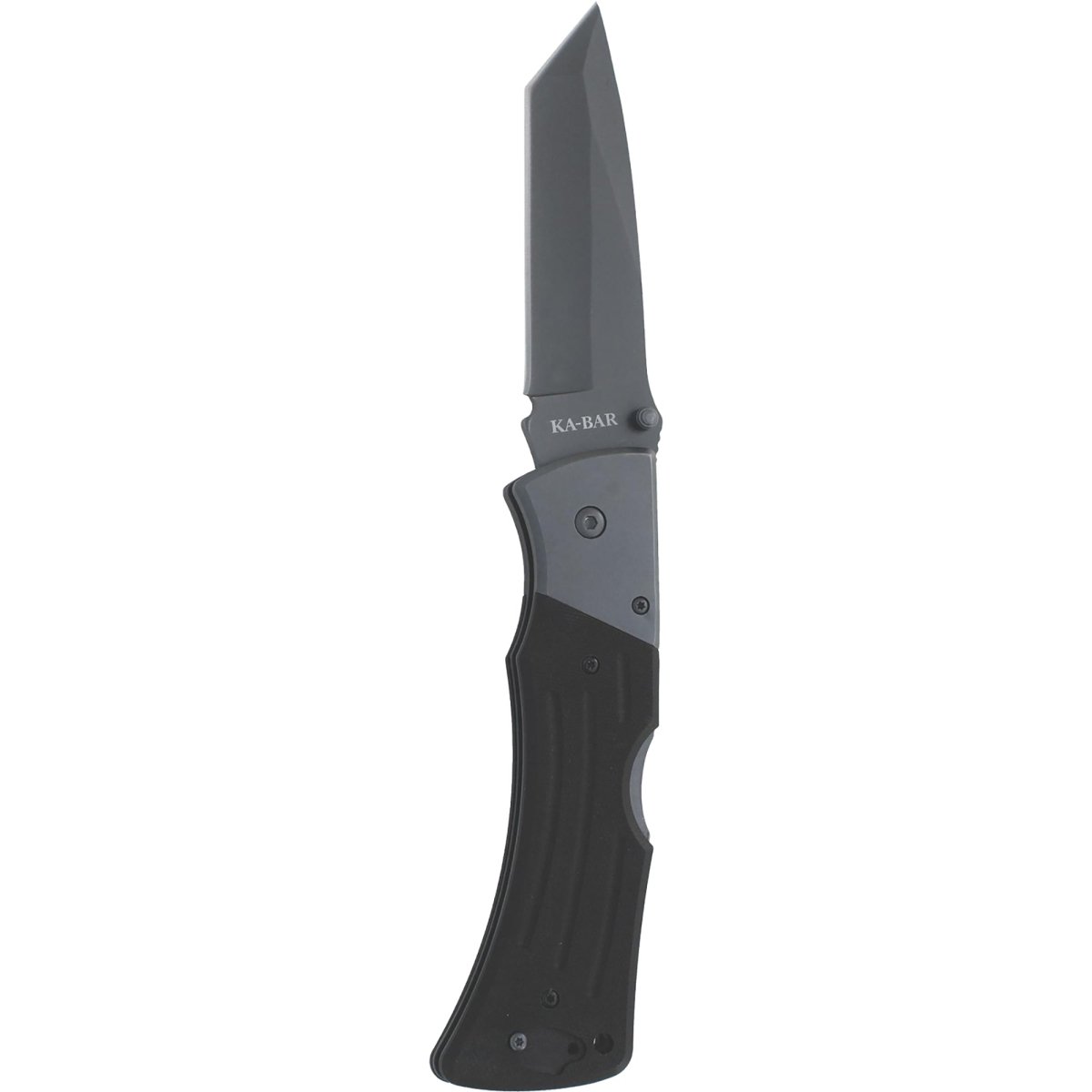 KA - BAR 3.938" Blade Tanto Folder Knife w/ Reversible Pocket Clip - Black - Forza Sports