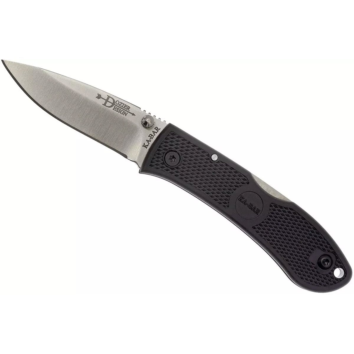 KA - BAR 2.38" Blade Dozier Mini Folder Knife - Black - Forza Sports