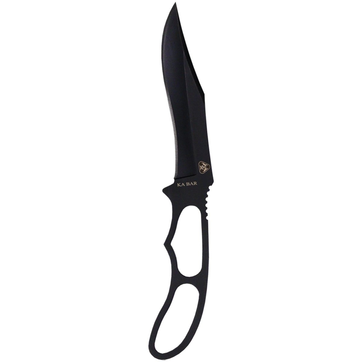 KA - BAR 3.125" Fixed Blade Acheron Skeleton Knife w/ Sheath - Black - Forza Sports
