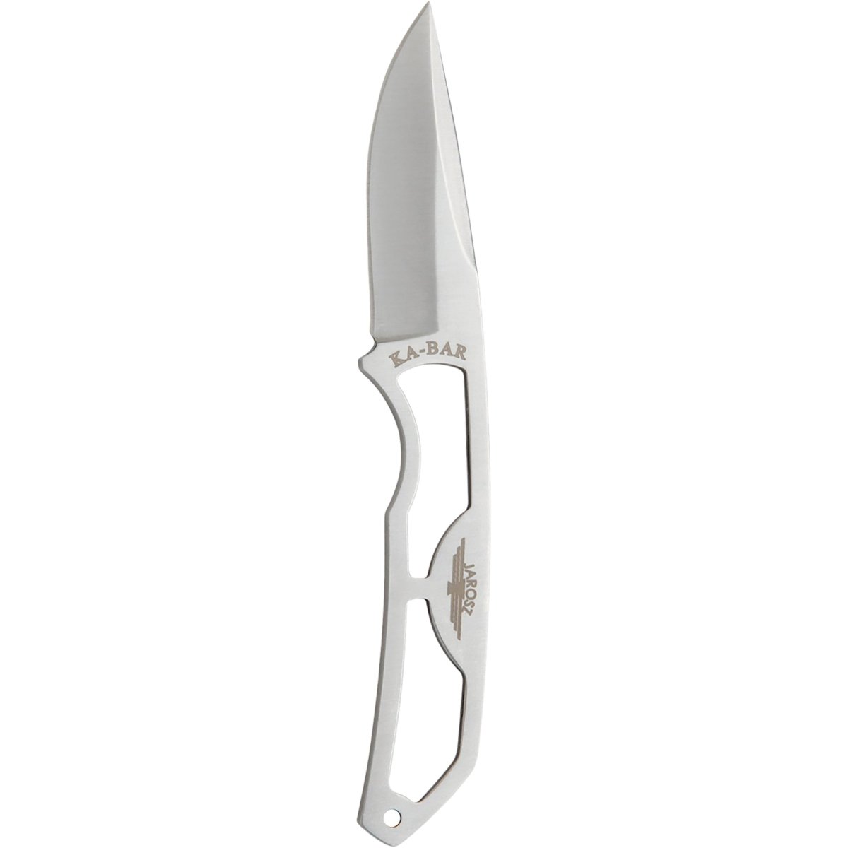 KA - BAR 2.5" Blade Jarosz Rambler Skeleton Knife w/ Sheath - Silver - Forza Sports
