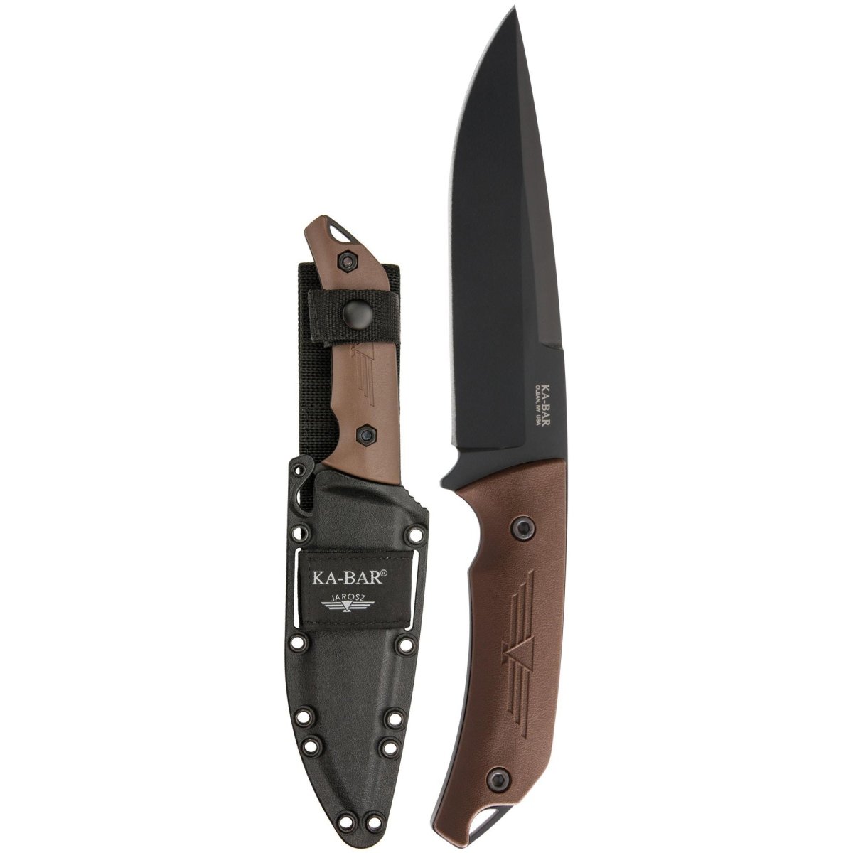 KA - BAR 6.25" Blade Jarosz Turok Knife w/ Sheath - Brown - Forza Sports