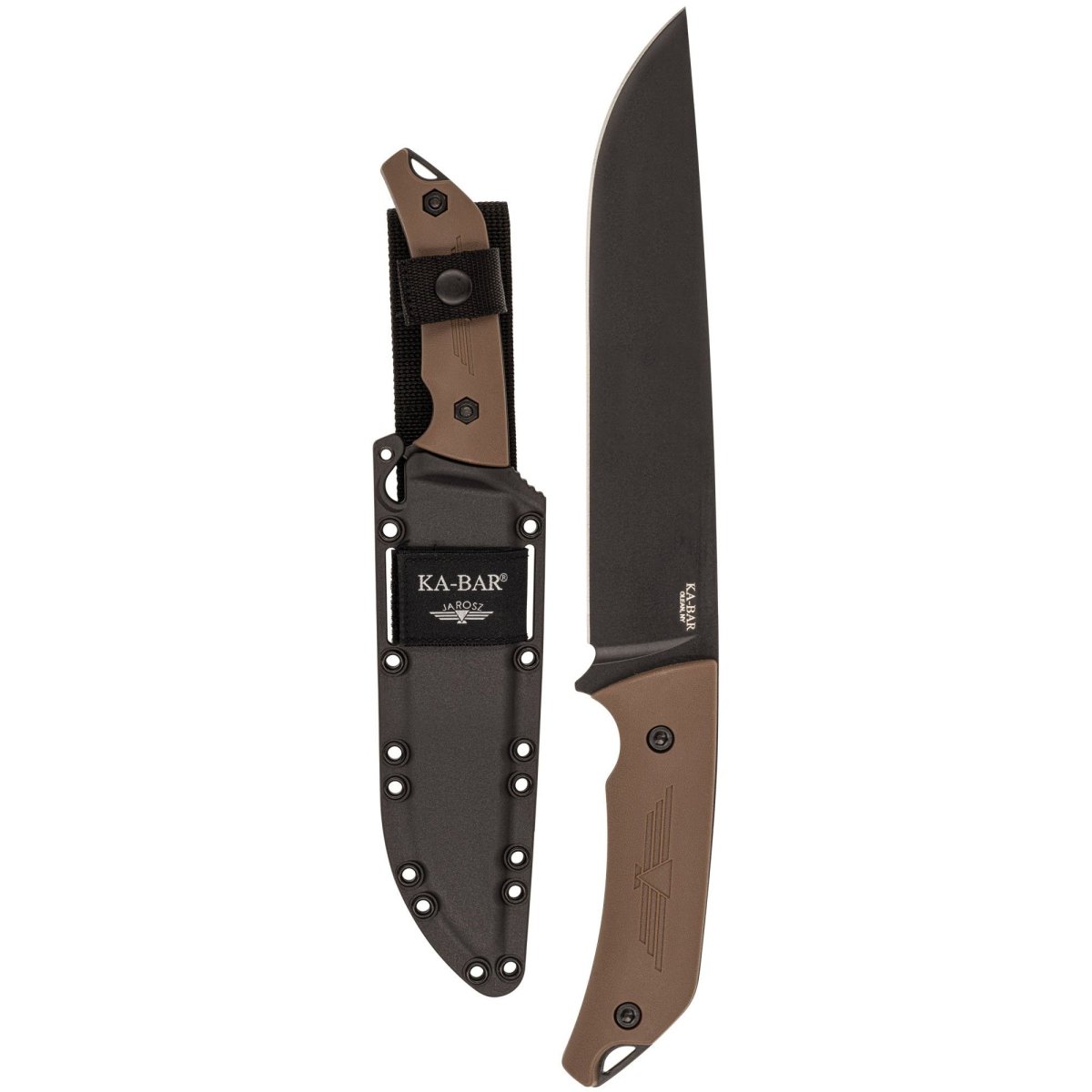 KA - BAR 8" Drop Point Fixed Blade Jarosz Camp Turok Knife w/ Sheath - Forza Sports
