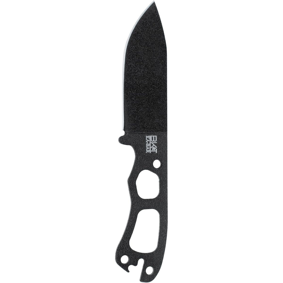 KA - BAR 3.25" Fixed Blade Becker Necker Knife w/ Sheath and Cord - Black - Forza Sports