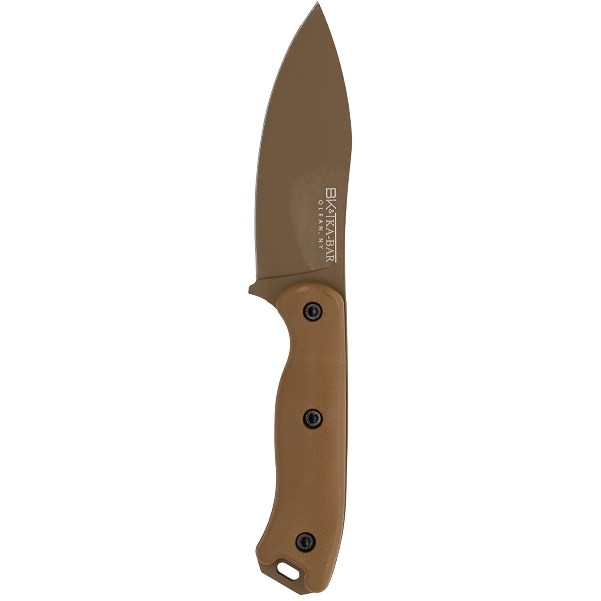 KA - BAR 4.3125" Fixed Blade BK19 Becker Nessmuk Knife w/ Sheath - Brown - Forza Sports