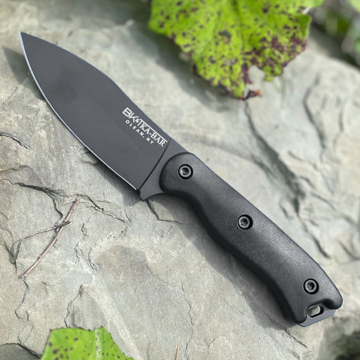 KA - BAR 4" Becker Nessmuk Knife with Sheath - Black - Forza Sports