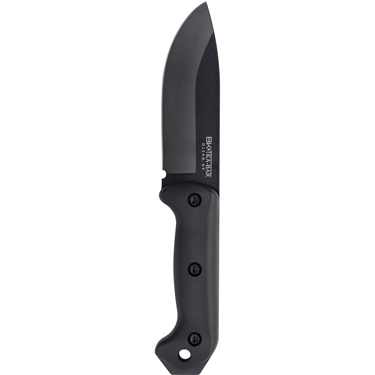 KA - BAR 5.25" Straight Edge Fixed Blade Becker Campanion Knife w/ Sheath - Black - Forza Sports