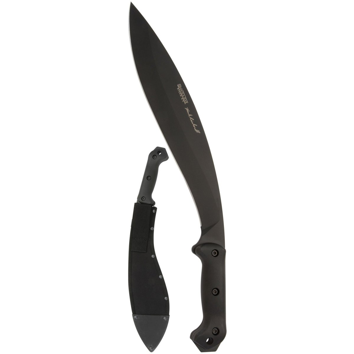 KA - BAR 13.25" Straight Edged Blade Becker/Reinhardt Kukri Knife w/ Sheath - Black - Forza Sports